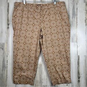 Talbots Plus Size‎ 24W Artsy Print Trouser Pants Stretch Statement Career Style